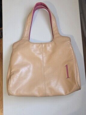 Liz Claiborne First Issue Y2K Tan Shoulder Hobo Tote